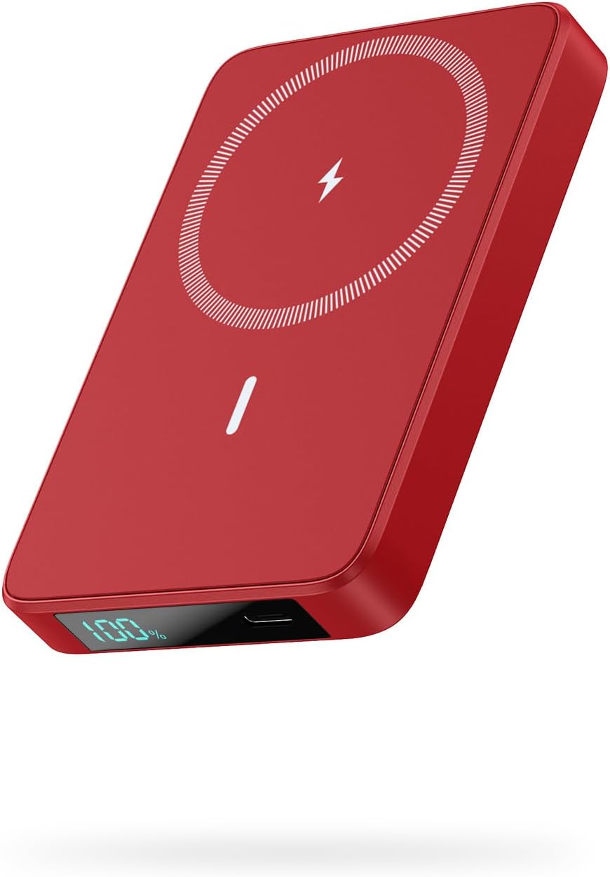 Magnetic Portable Charger 10800mah for Magsafe Battery Pack, Wireless Power Bank with 20W PD Fast Charging & LCD Display, Travel Essential Phone Battery Charger For iPhone 17/16/15/14/13/12 Series
