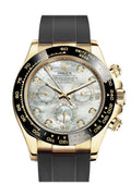 Rolex Cosmograph Daytona White Mother of Pearl Diamond Yellow Gold Oysterflex Strap Mens Watch 11651 1
