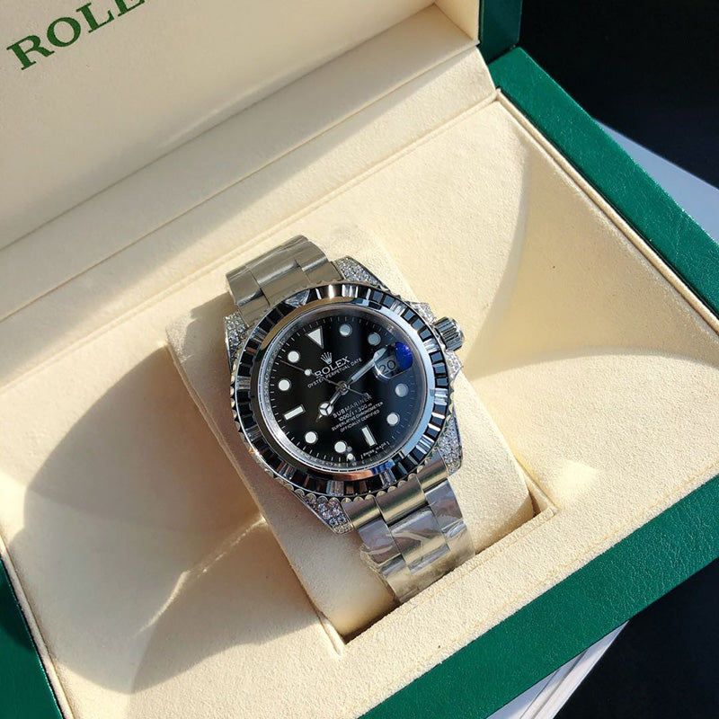 Submariner Silver Black Diamond 40mm 3