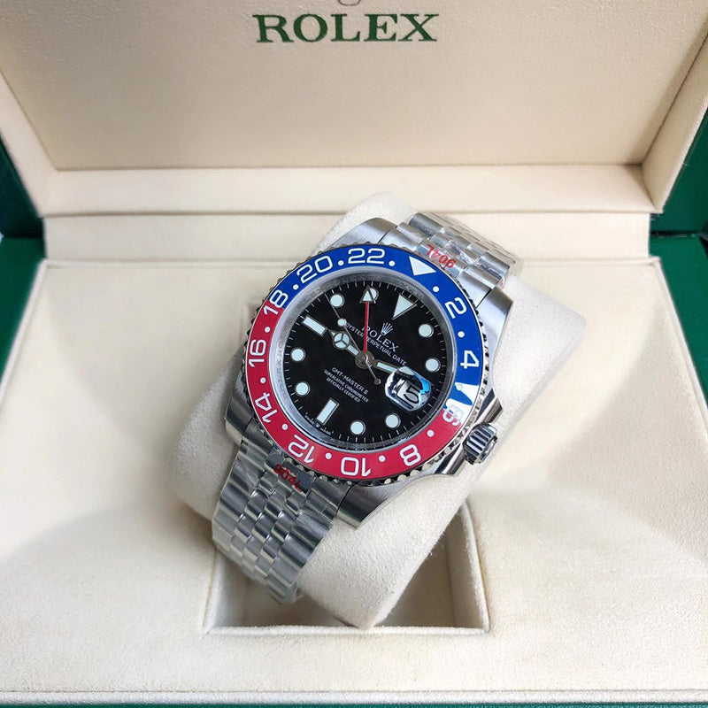 GMT-Master II 126710BLRO 40mm Blue&Red Bezel Jubilee Bracelet Black Dial Watch 3