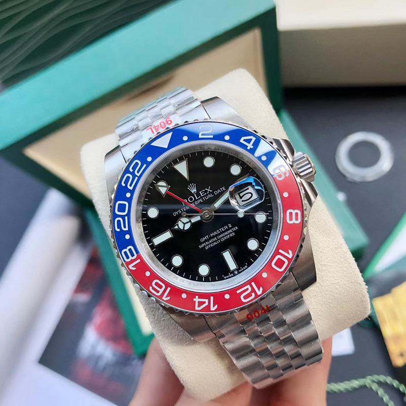 GMT-Master II 126710BLRO 40mm Blue&Red Bezel Jubilee Bracelet Black Dial Watch 5