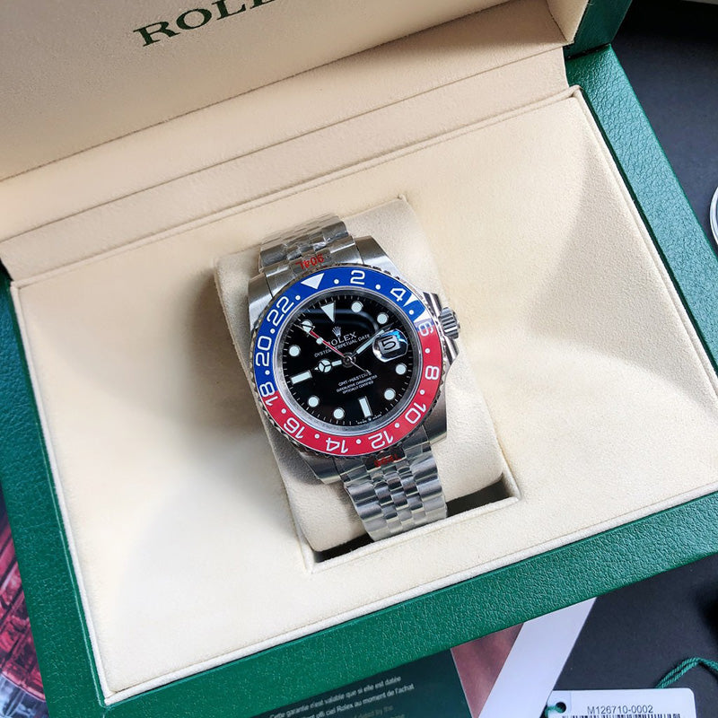 GMT-Master II 126710BLRO 40mm Blue&Red Bezel Jubilee Bracelet Black Dial Watch 6