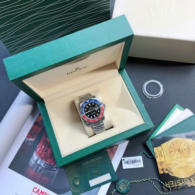 GMT-Master II 126710BLRO 40mm Blue&Red Bezel Jubilee Bracelet Black Dial Watch 10