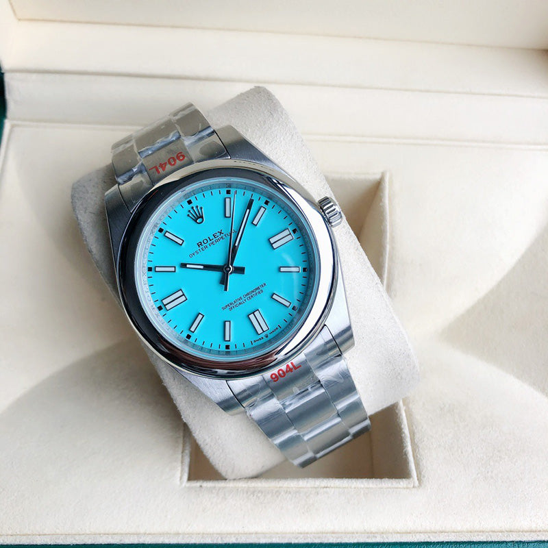 Oyster Perpetual 124300 41mm&36mm Light Blue Dial 4