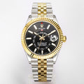 Sky Dweller 326933 Black Dial Gold Stainless Steel 42mm Watch 1