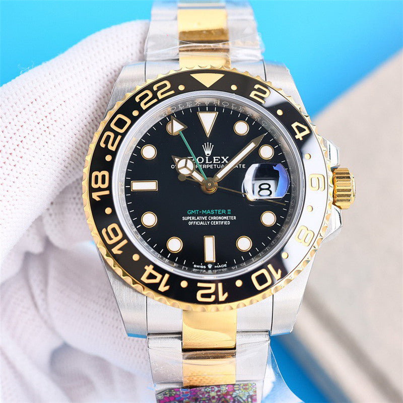 GMT-Master II 116710LN 40mm Stainless Steel Black&Gold Dial Watch 1