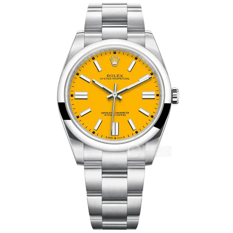 Oyster Perpetual 124300 41mm&36mm Yellow Dial 1