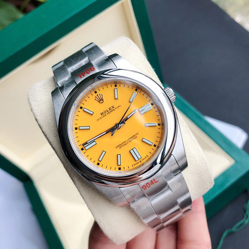 Oyster Perpetual 124300 41mm&36mm Yellow Dial 3
