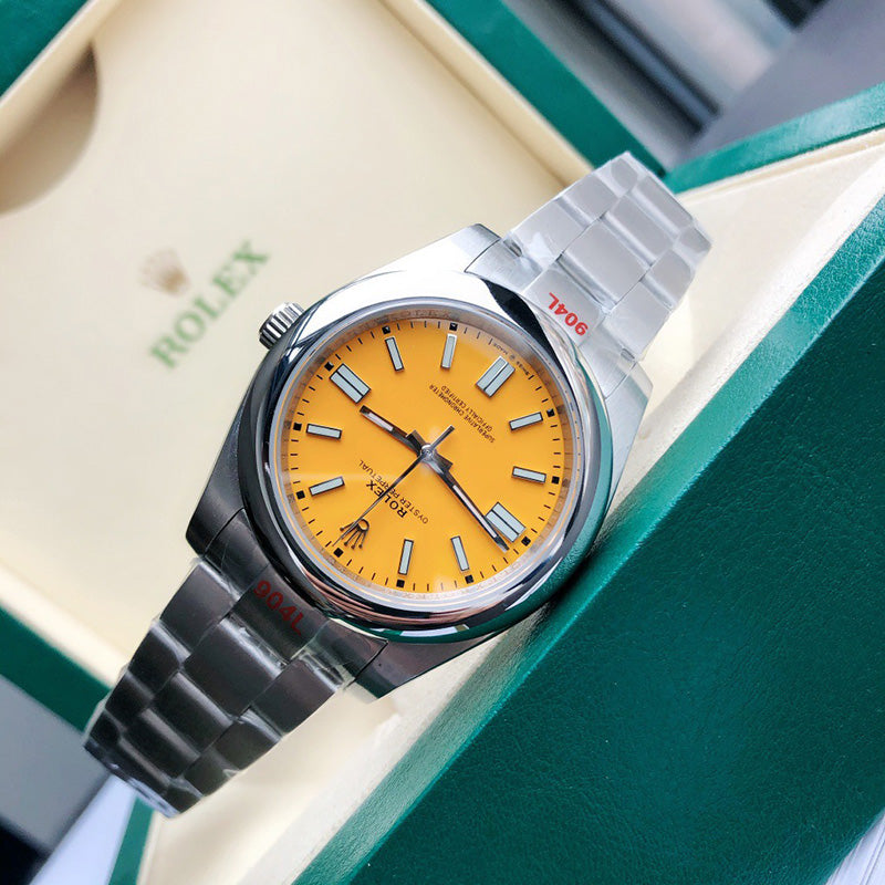 Oyster Perpetual 124300 41mm&36mm Yellow Dial 5