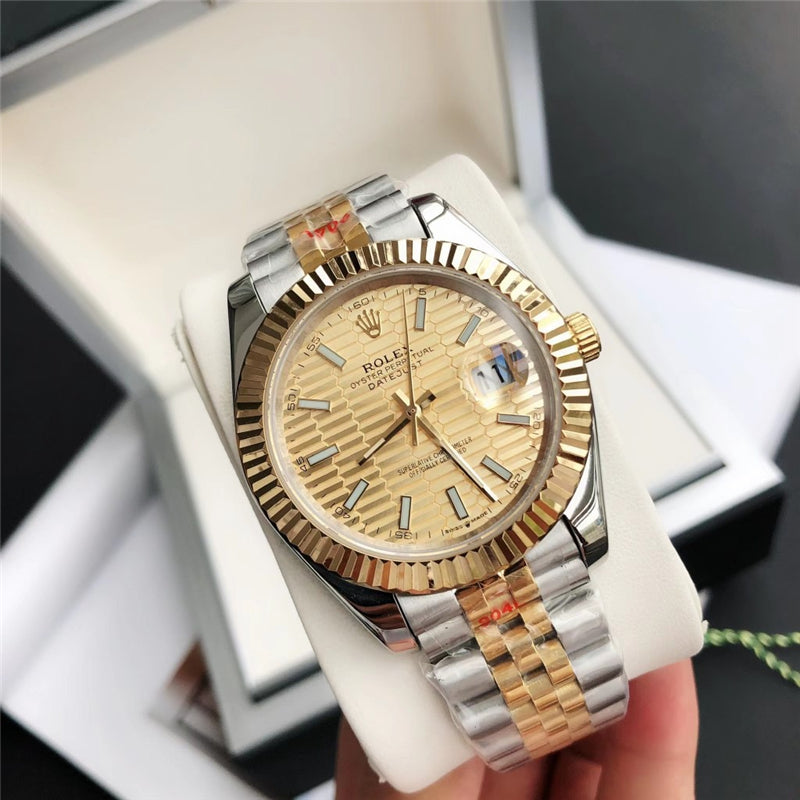 Datejust Gold Diamond Texture Dial 41mm Watch 3