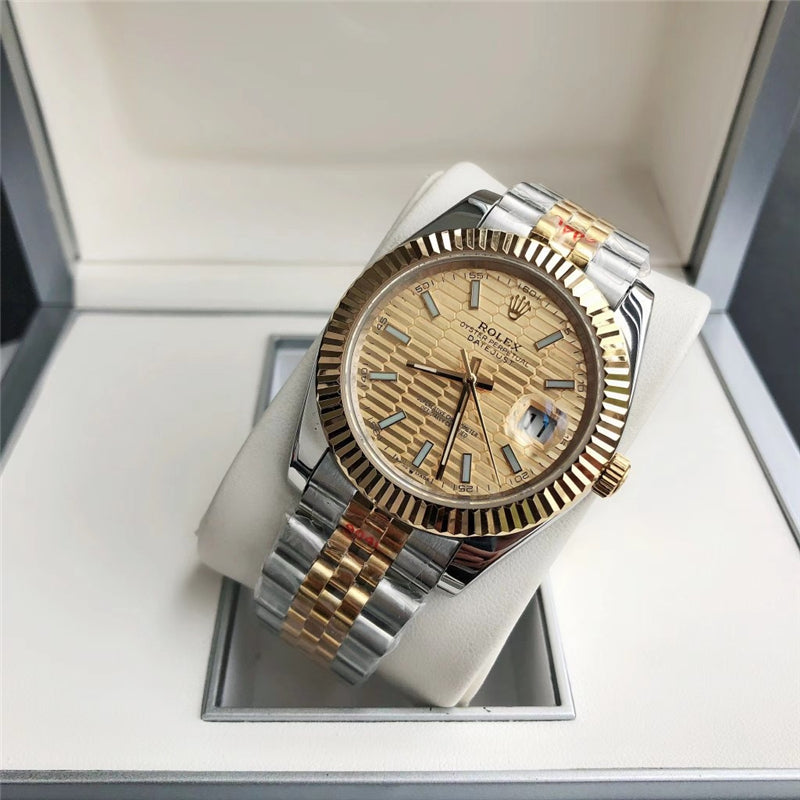 Datejust Gold Diamond Texture Dial 41mm Watch 4