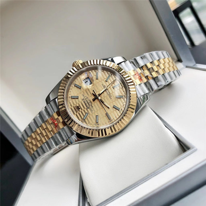 Datejust Gold Diamond Texture Dial 41mm Watch 5