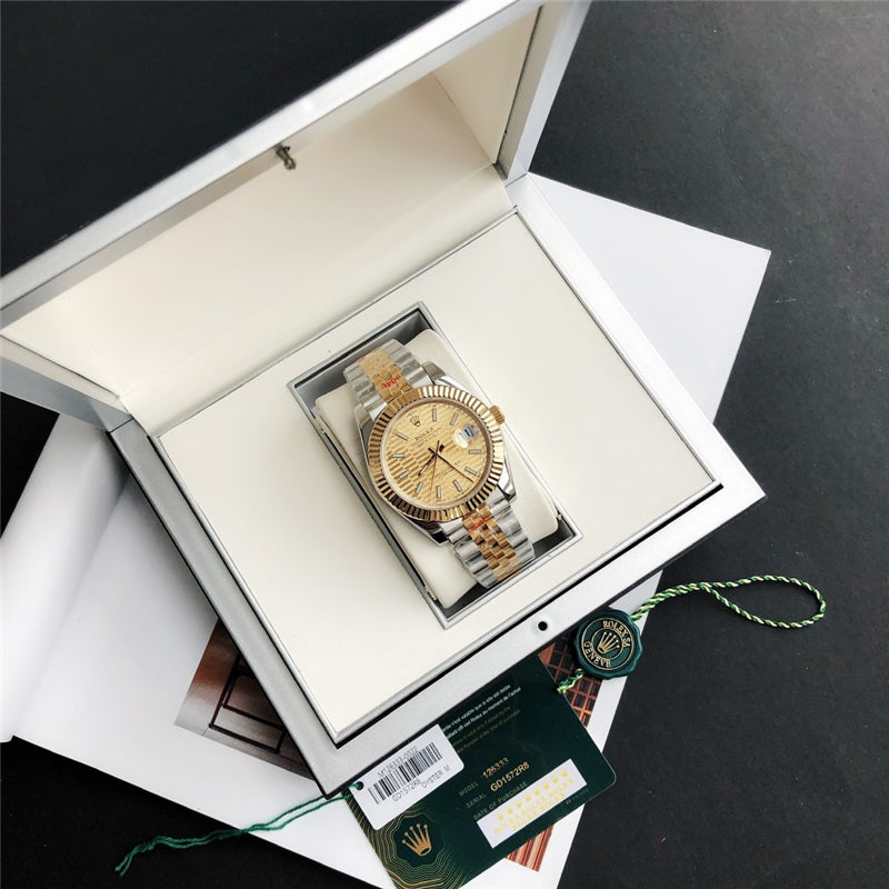 Datejust Gold Diamond Texture Dial 41mm Watch 6