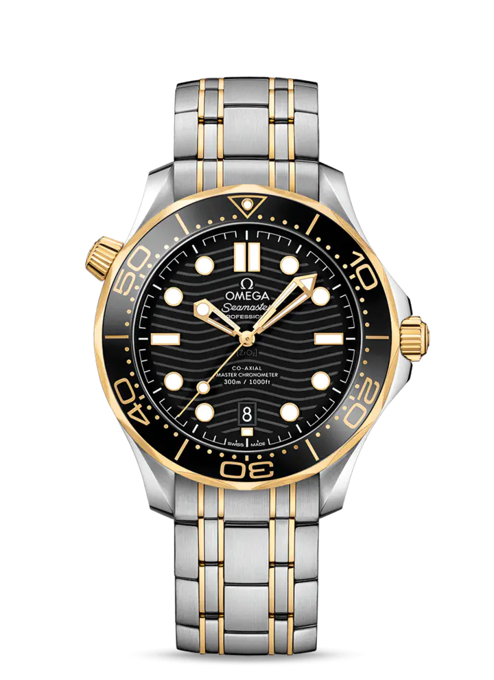 Seamaster Diver 300m Black yellow gold 42mm 1