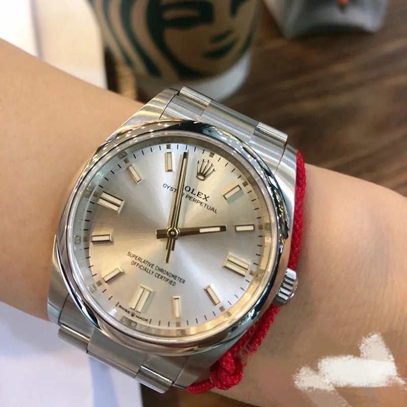 Oyster Perpetual 124300 41mm&36mm Silver Dial 2