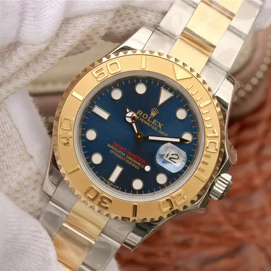 Yacht Master 16623 Blue Stainless Steel and Yellow Gold Watch 40mm 2