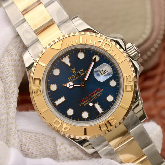 Yacht Master 16623 Blue Stainless Steel and Yellow Gold Watch 40mm 5