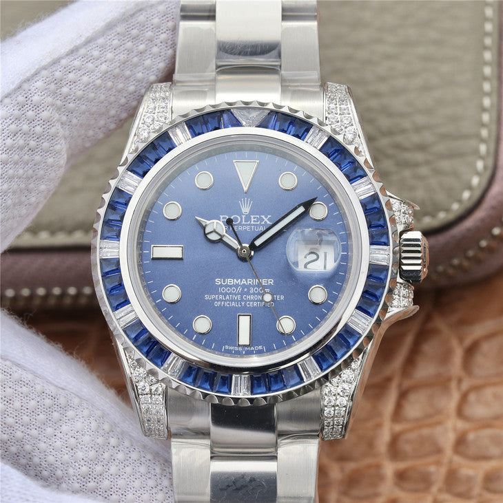 Submariner Silver Blue Diamond 40mm 2