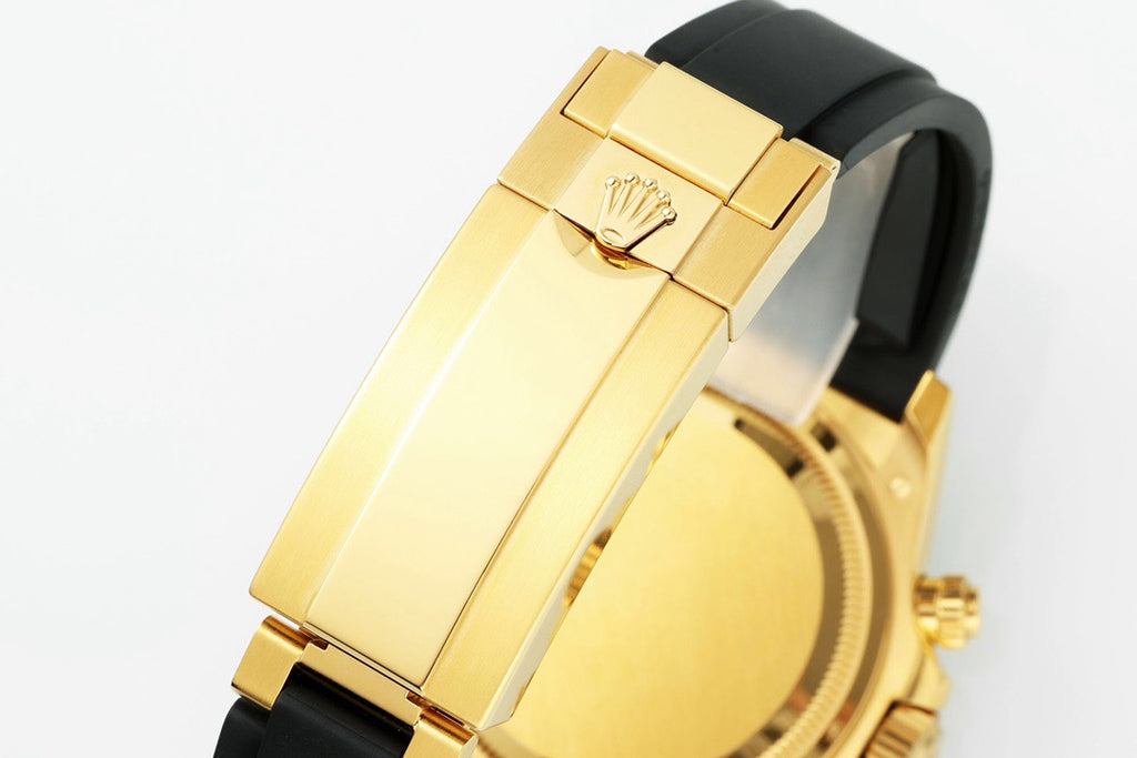 Rolex Cosmograph Daytona Black Rubber band and gold 9