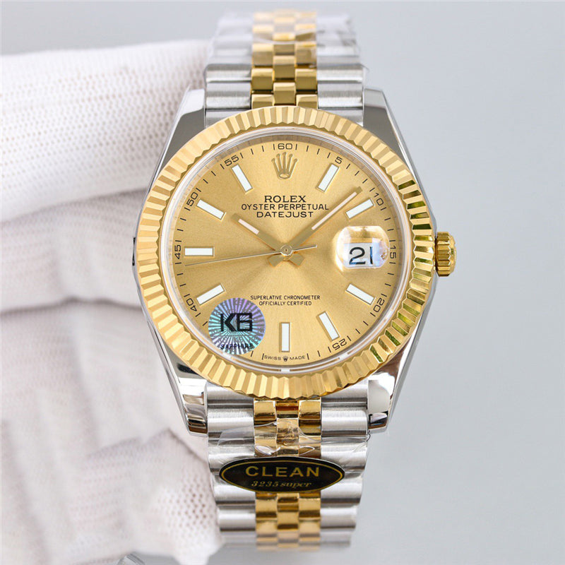 Datejust 126334-0009 Gold Dial 41mm&36mm Watch 2