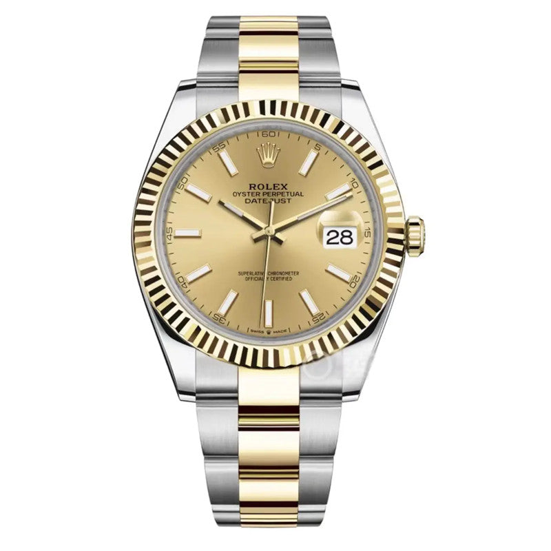 Datejust 126334-0009 Gold Dial 41mm&36mm Watch 6
