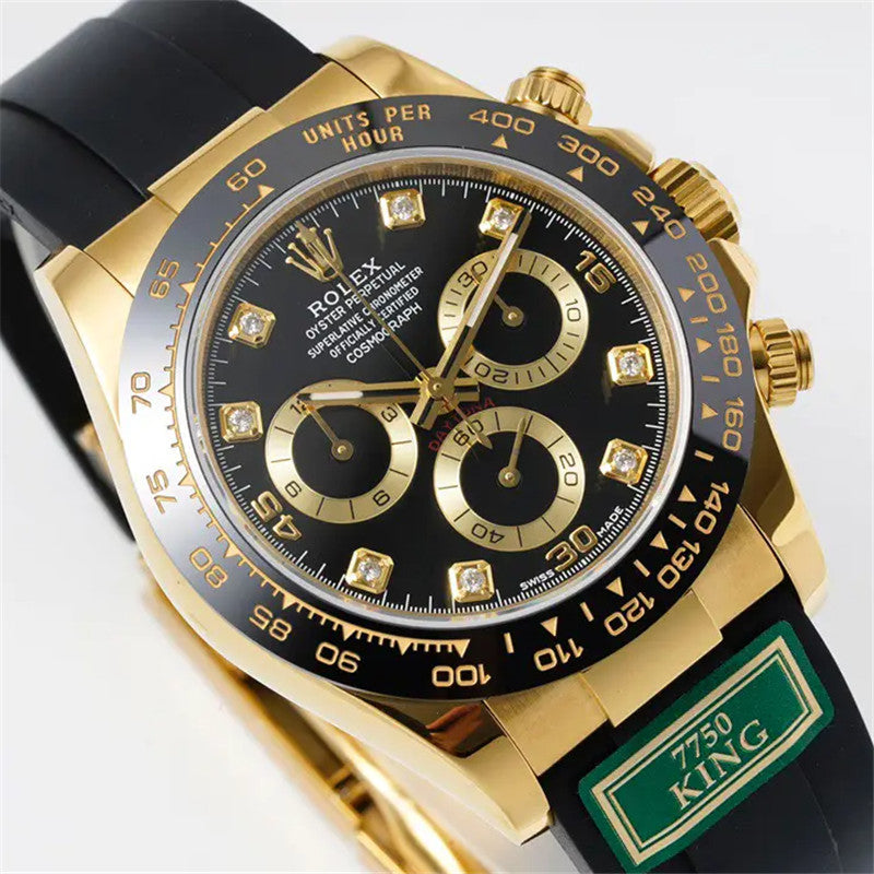 Cosmograph Daytona m116518ln-0078 Black Diamond Dial Oysterflex 40mm Watch 2