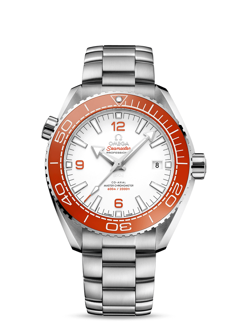 PLANET OCEAN 600M White / Orange 43.5mm 1