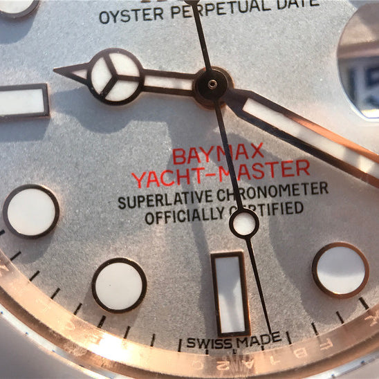 Yacht Master 1 Baymax Rose Gold Mix White Rubber Strap 40mm 6