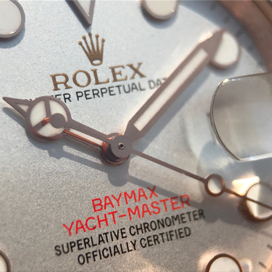 Yacht Master 1 Baymax Rose Gold Mix White Rubber Strap 40mm 9
