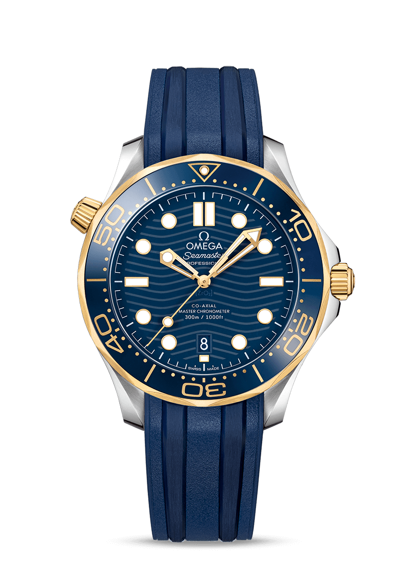 Seamaster Diver 300m Blue yellow gold 42mm 1