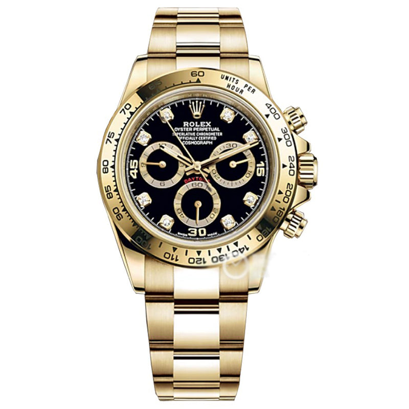Cosmograph Daytona m116508-0016 Black Diamond Oyster 40mm Watch 1