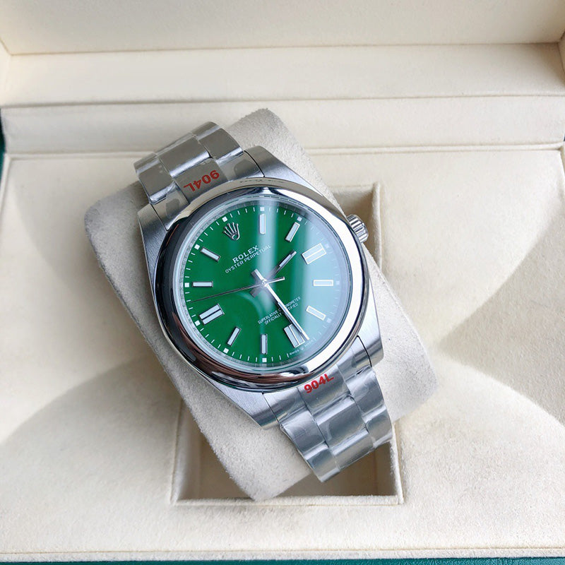 Oyster Perpetual 124300 41mm&36mm Green Dial 4