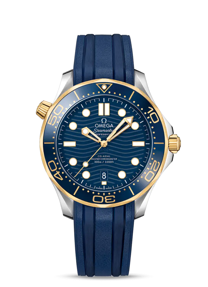 Seamaster Diver 300m Blue yellow gold 42mm 1