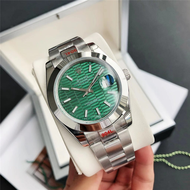Datejust Green Diamond Texture Dial 41mm Watch 2