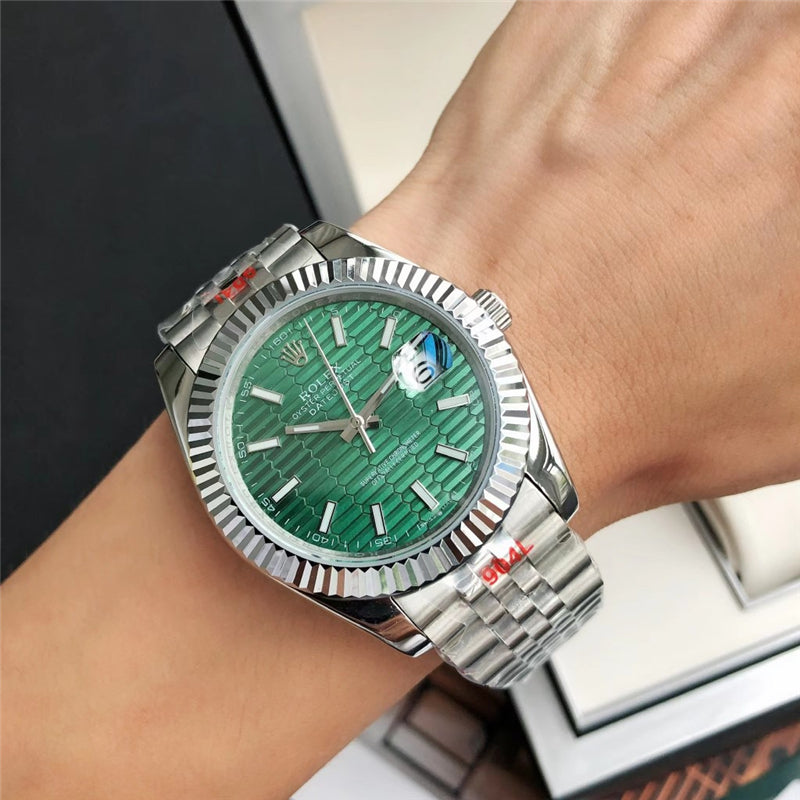 Datejust Green Diamond Texture Dial 41mm Watch 6