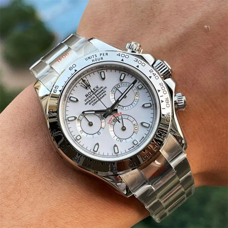 Cosmograph Daytona 116520 Stainless Steel APH White Dial 40mm Watch 4