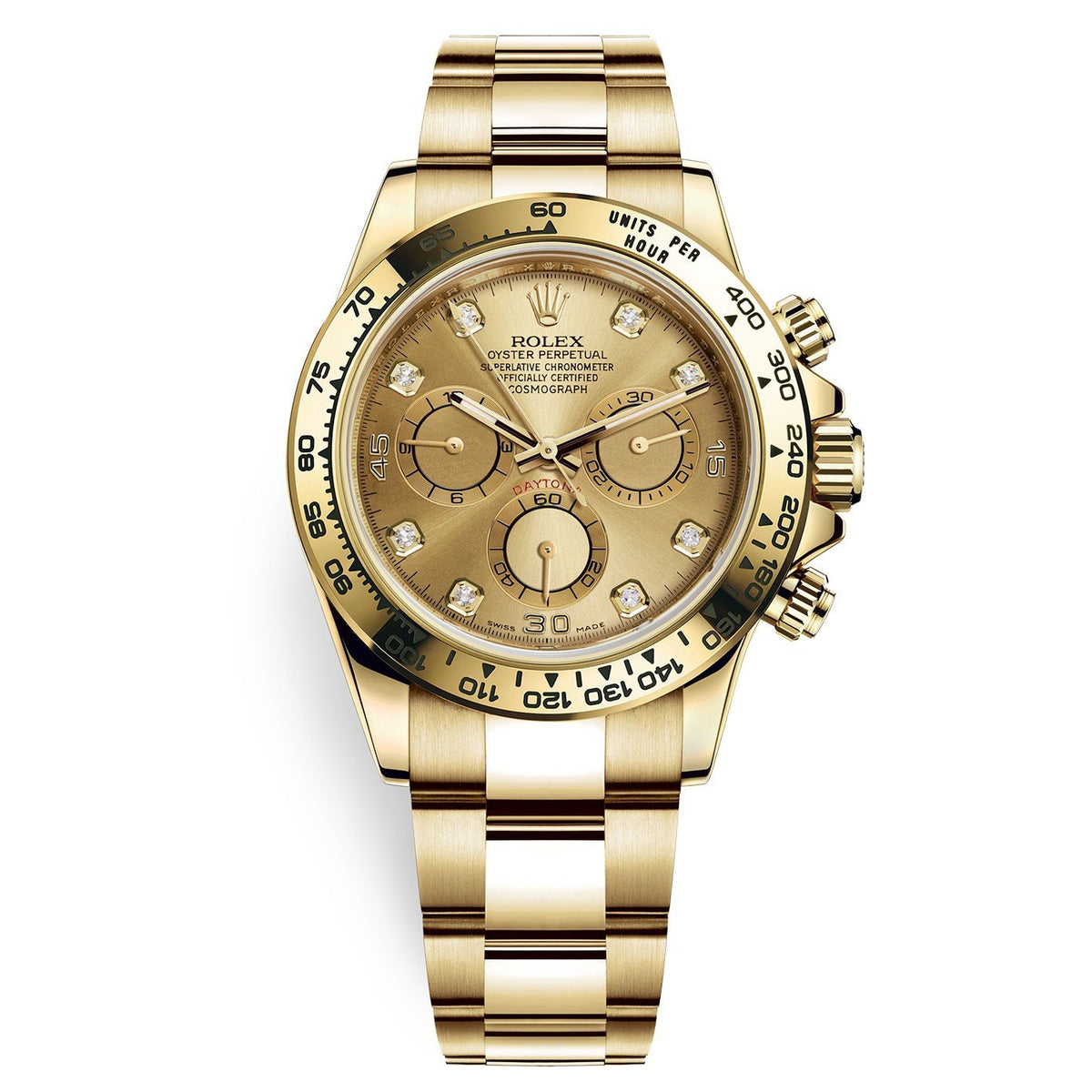 Cosmograph Daytona 116508 Champagne Diamond Oyster 40mm Watch 1