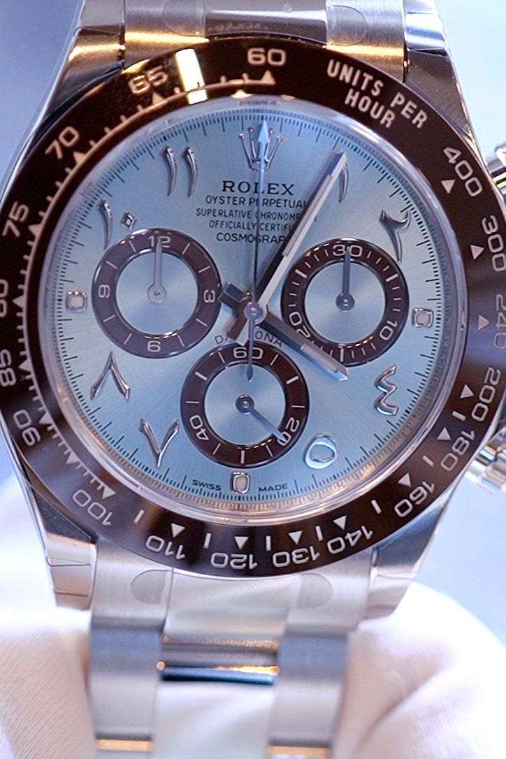 ROLEX Daytona Chronograph Blue Dial Arabic Platinum Men's Watch 116506 1 3
