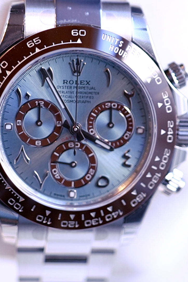 ROLEX Daytona Chronograph Blue Dial Arabic Platinum Men's Watch 116506 1 4