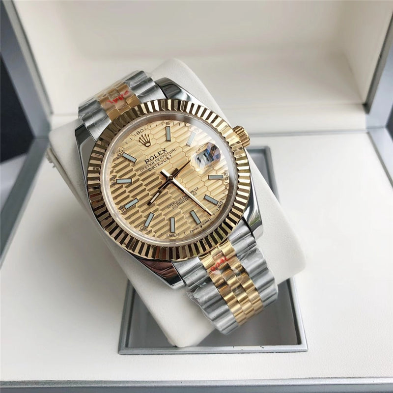 Datejust Gold Diamond Texture Dial 41mm Watch 1