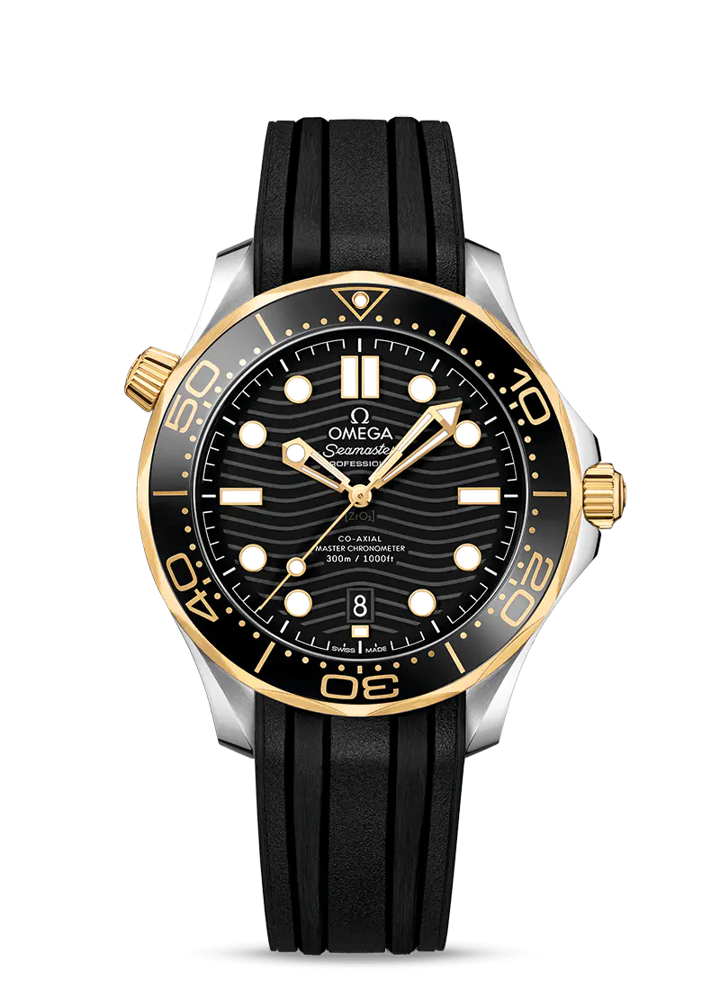 Seamaster Diver 300m Black yellow gold 42mm 1