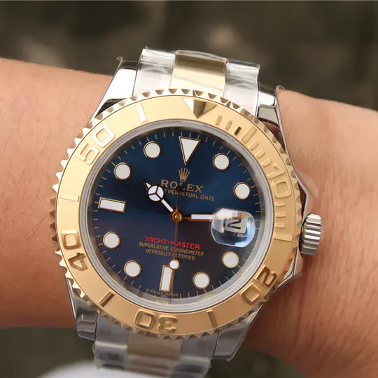 Yacht Master 16623 Blue Stainless Steel and Yellow Gold Watch 40mm 4