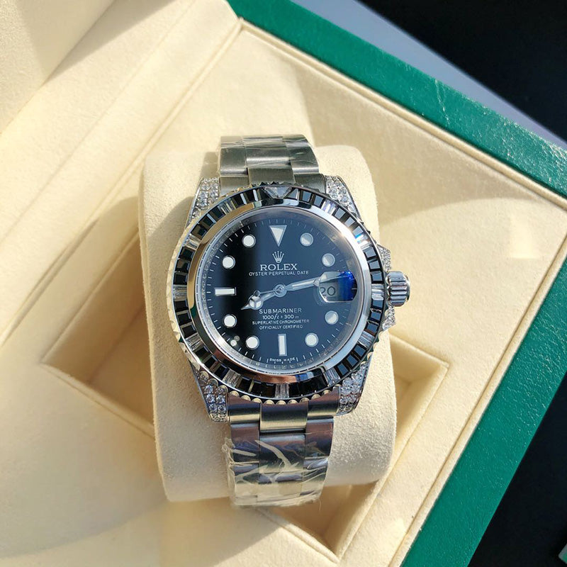 Submariner Silver Black Diamond 40mm 2