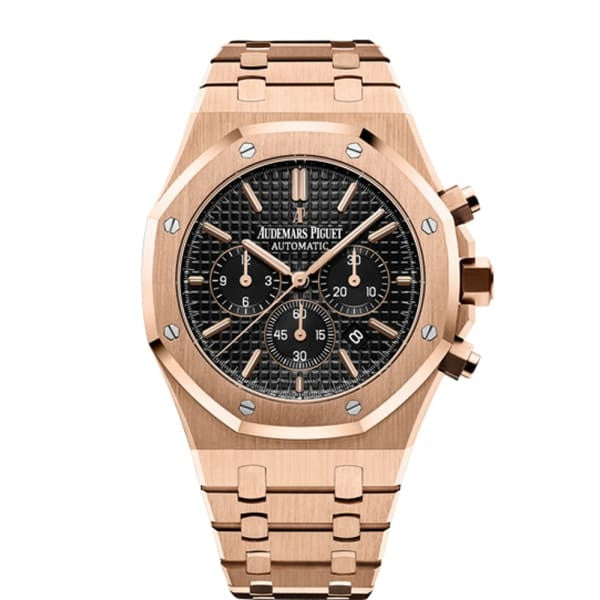 Audemars Piguet Royal Oak Chronograph Black Dial 41mm 18k Pink Gold Watch 26320OR.OO.1220OR.01 1
