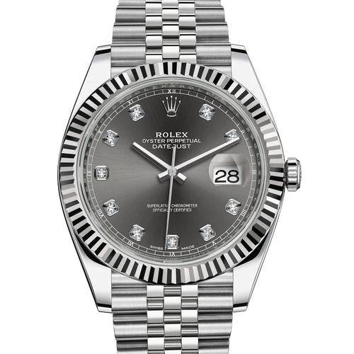 Datejust 126334-0005 Diamond Gray Dial 41mm&36mm Watch 9