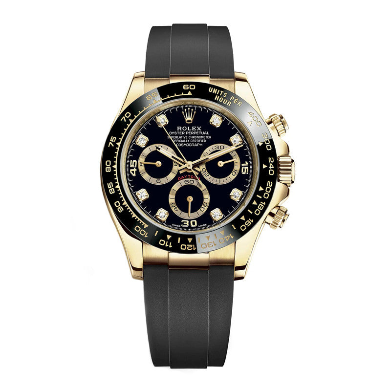 Cosmograph Daytona m116518ln-0078 Black Diamond Dial Oysterflex 40mm Watch 1