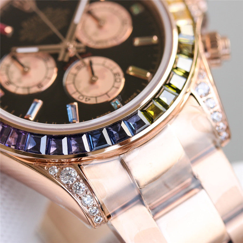 Cosmograph Daytona Rainbow Diamond Rose Gold Stainless Steel 40mm 5