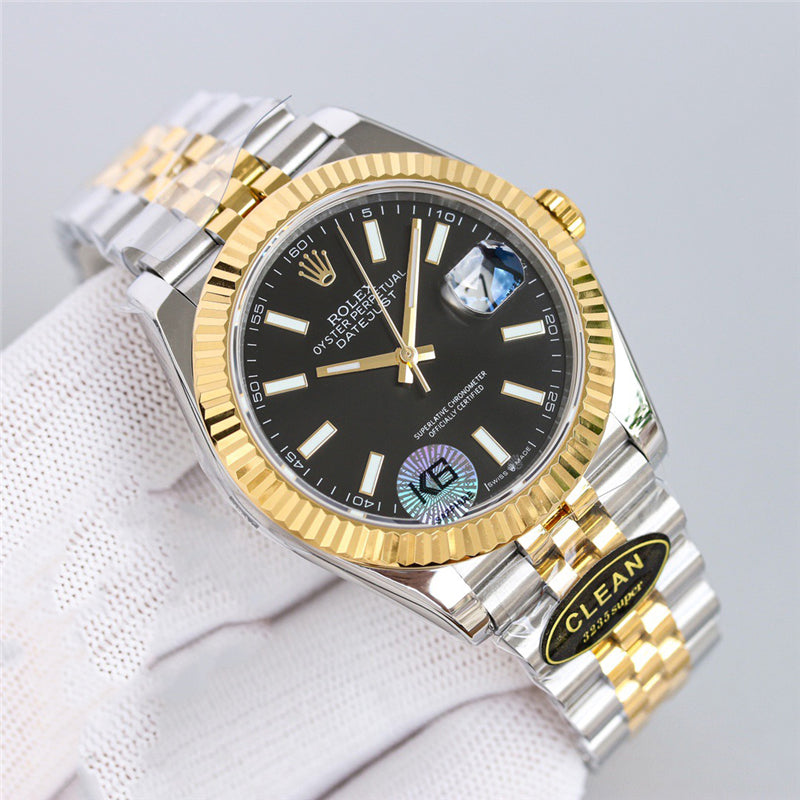 Datejust 126334 Black Dial Fluted Bezel Oyster Bracelet 41mm&36mm 2