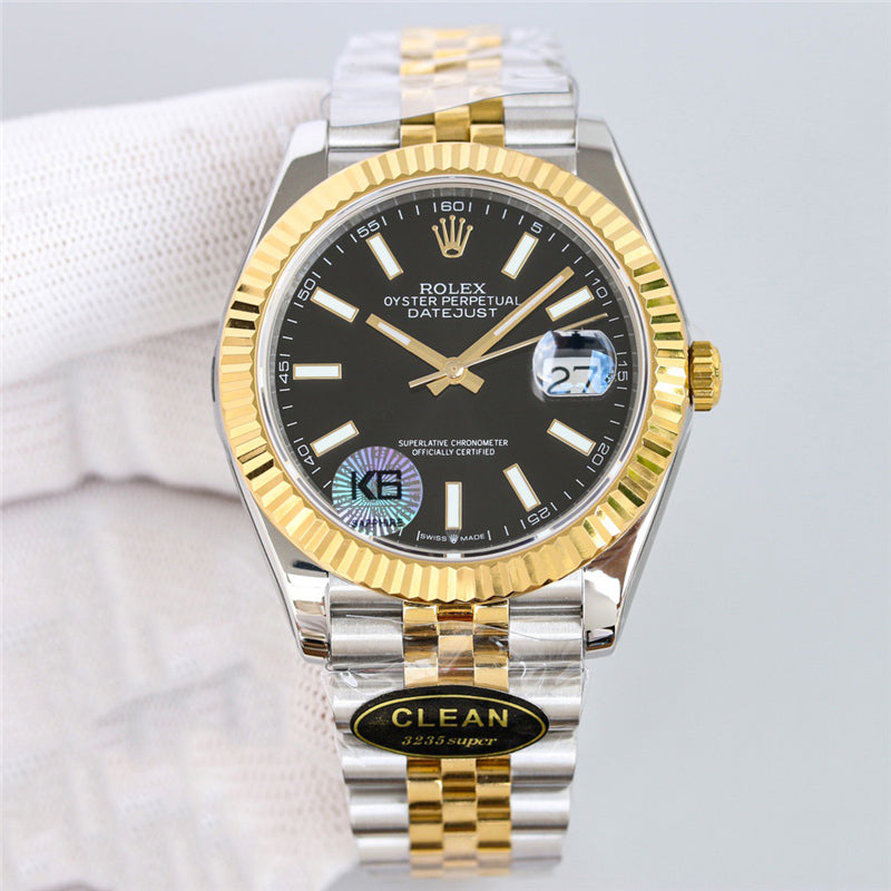 Datejust 126334 Black Dial Fluted Bezel Oyster Bracelet 41mm&36mm 3