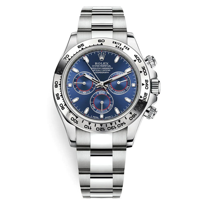 Cosmograph Daytona m116509-0071 Blue Index Oyster 40mm Watch 1